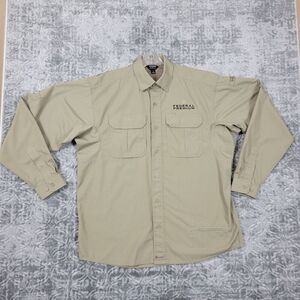 Blackhawk Tactical Button Shirt Men's Large Biege Rip Stop Federal Ammunition